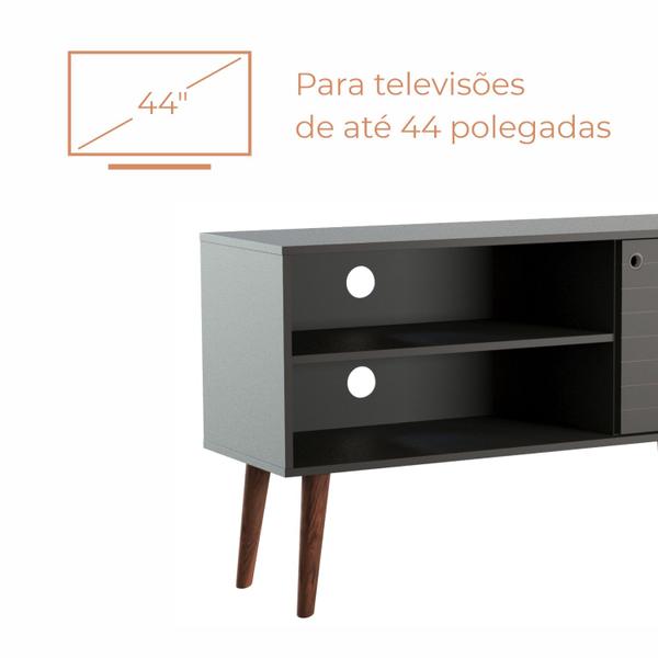 Imagem de Rack para TV até 42 Polegadas 1 porta Retrô Sicília - Preto