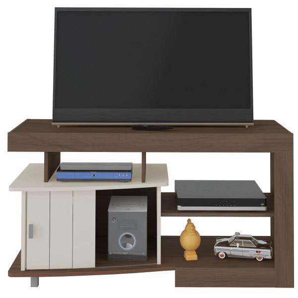 Rack para TV Até 47 Polegadas Royal Amêndoa/Off White - Artely - Artely Móveis Imagem de Rack para TV Até 47 Polegadas Royal Amêndoa/Off White - Artely
