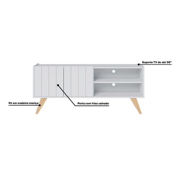 Imagem de Rack para TV até 50" Space Moov Branco Fosco