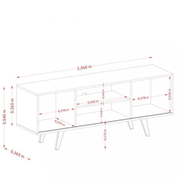 Imagem de Rack para TV até 55 Polegadas 2 Portas Lisboa Madetec