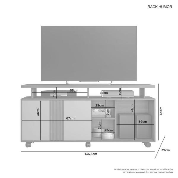 Imagem de Rack para TV até 58 Polegadas Humor JCM Móveis