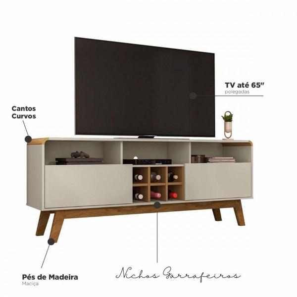 Imagem de Rack Para Tv Até 65" Larimar Bechara Off White C/Cinamomo