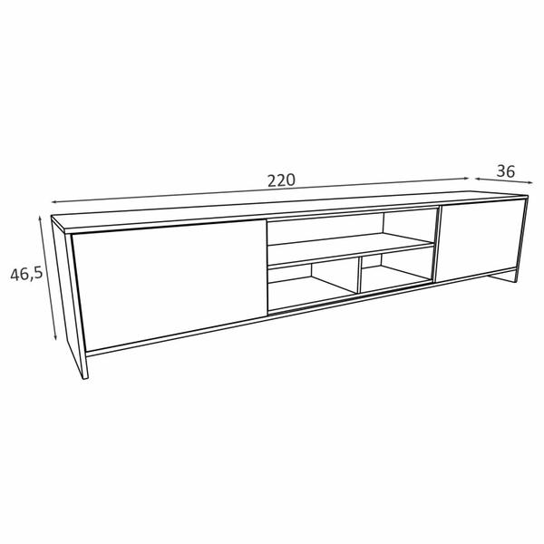 Imagem de Rack para TV até 65 Polegadas 2 Portas 3 Nichos 220cm Veneza Estilare