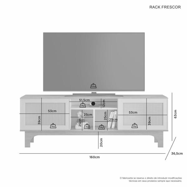 Imagem de Rack para Tv até 65 Polegadas Frescor Candian - JCM Movelaria