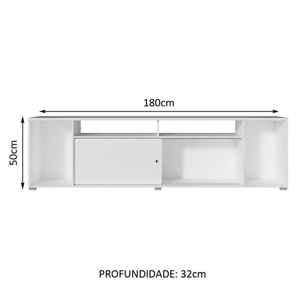 Imagem de Rack para TV até 65 Polegadas Madesa Cancun - Branco