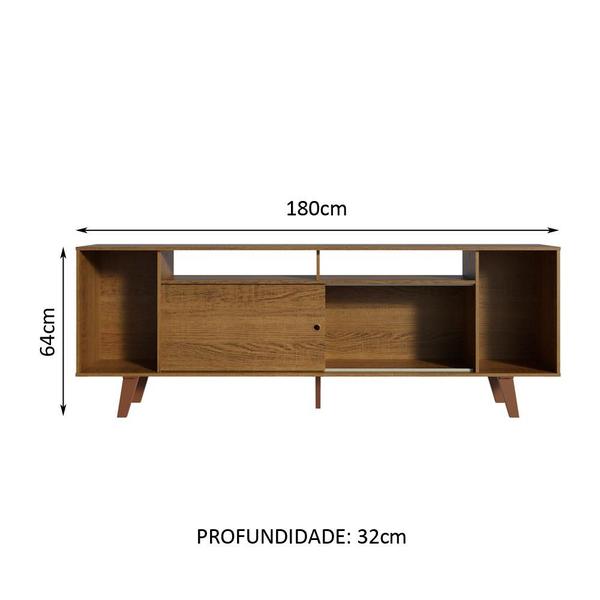 Imagem de Rack para TV até 65 Polegadas Madesa Cancun com Pés - Rustic