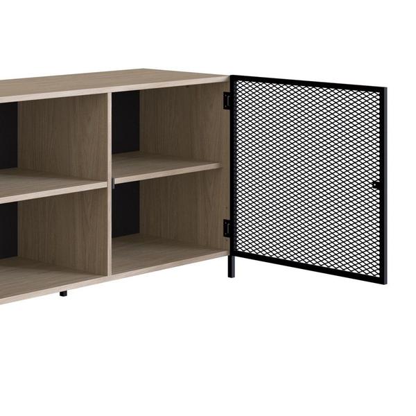 Imagem de Rack Para TV Até 70 Pol. 2 Portas Pés Metálicos York Hanover/Preto - Artesano