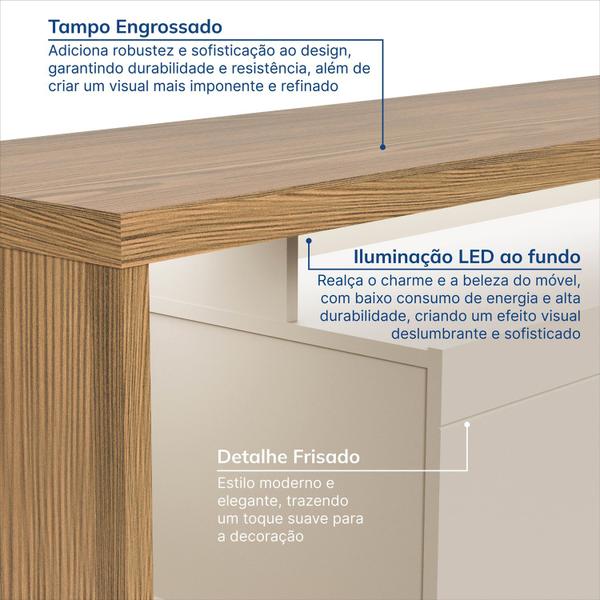 Imagem de Rack para TV até 75 Polegadas 2 Portas 181cm Fita de LED Cronos CabeCasa MadeiraMadeira