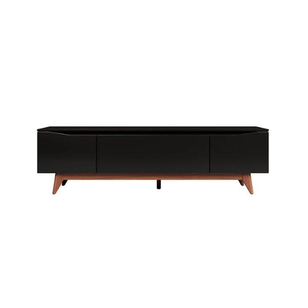 Rack para TV até 75 Polegadas Flynt Preto e Natural 184 cm - Modern Imagem de Rack para TV até 75 Polegadas Flynt Preto e Natural 184 cm