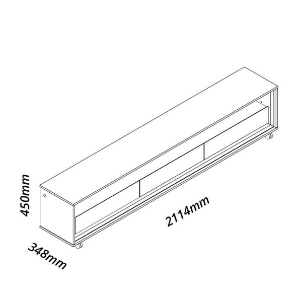 Imagem de Rack para Tv até 85 Polegadas com Led com Rodízios Requinte 211cm