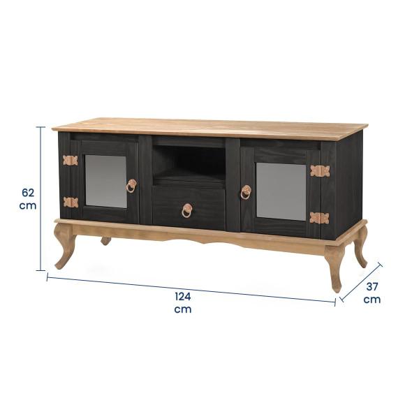 Imagem de Rack para TV com Pés Luiz XV 2 Portas 1 Gaveta e Nicho D200
