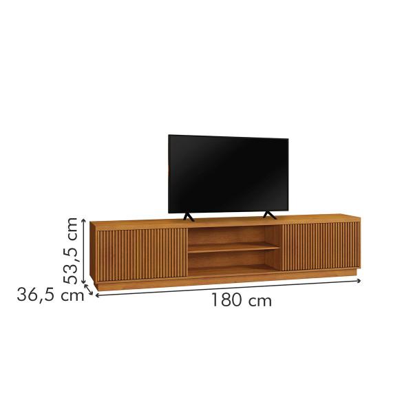 Imagem de Rack para TV de Até 75 Polegadas Ripado 2 Portas Logan Naturalle - Mavaular