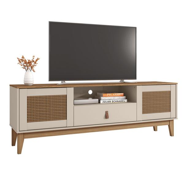 Imagem de Rack Para TV Esmeralda 1,60 Off White com Noce - Moveis Casa D