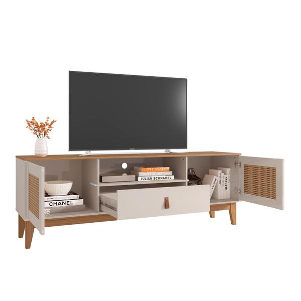 Imagem de Rack Para TV Esmeralda 1,60 Off White com Noce - Moveis Casa D