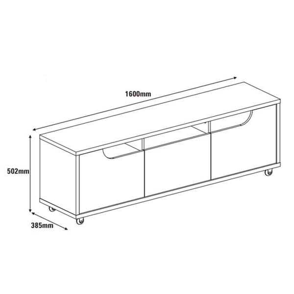 Imagem de Rack Para TV Jersey 1.60m 1 Gaveta Cedro/Off White   - Casa D