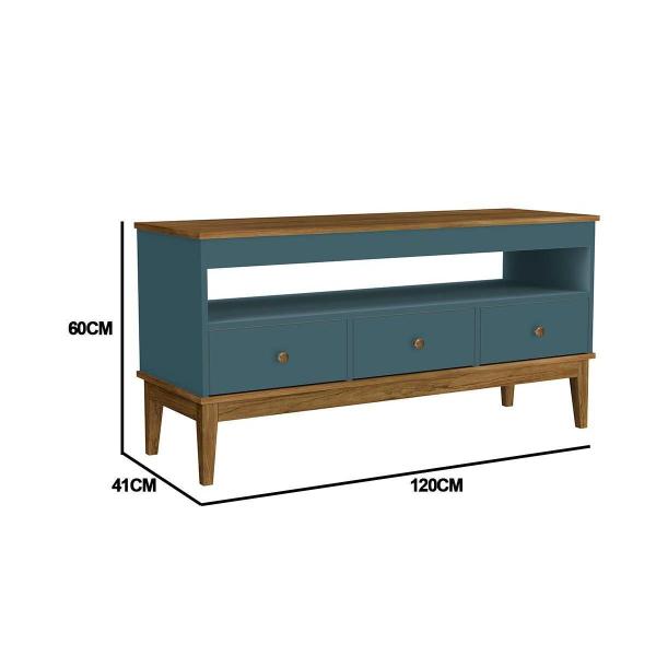 Imagem de Rack para TV MB 1016 3 Gavetas Freijo/Branco - Movelbento