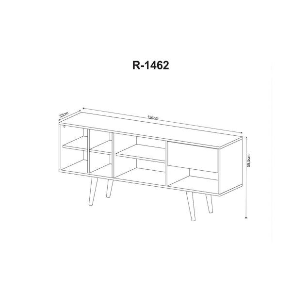 Imagem de Rack para TV R1462 1 Gaveta  até 65 Polegadas Natural/Palha - Tecno Mobili