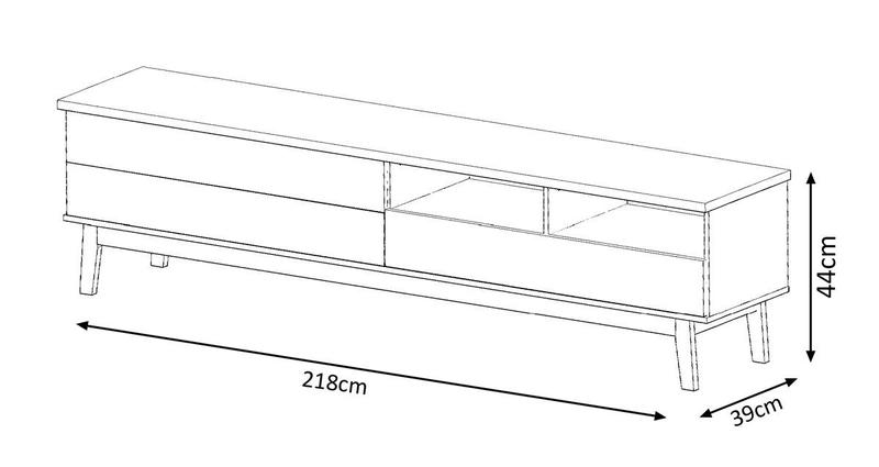 Imagem de Rack para TV Wall 2.2 Preto - MoveisAqui