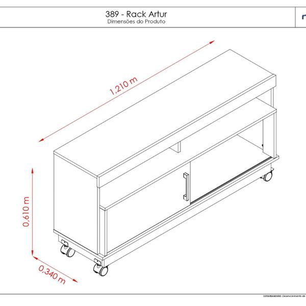 Imagem de Rack para Tvs até 50 Polegadas Artur Calacata/Off White