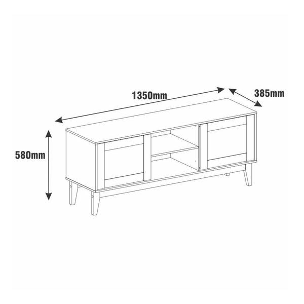 Imagem de Rack para TVs até 60 Polegadas 2 Portas 135cm Safira Versátile Casa D