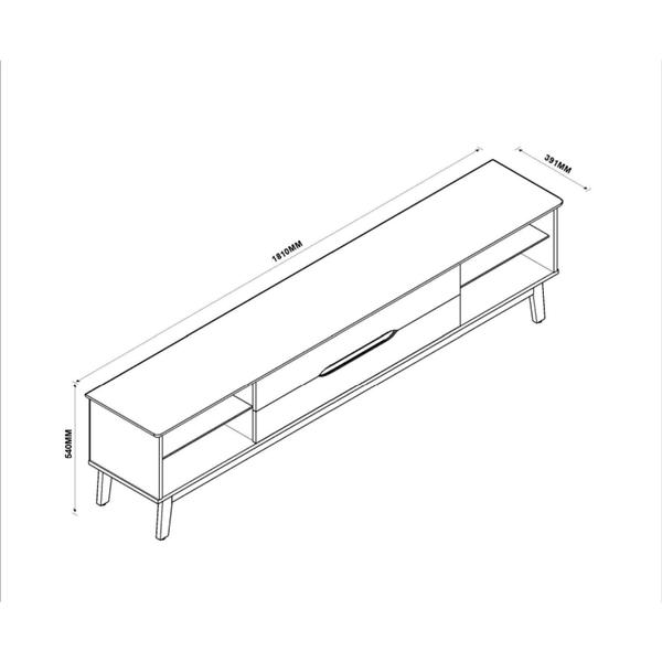 Imagem de Rack para TVs até 65 Polegadas 181cm 2 Gavetas 4 Nichos Tebarrot