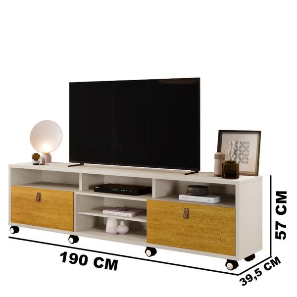 Imagem de Rack Para TVs de até 65 Polegadas Genova Off White/Naturale