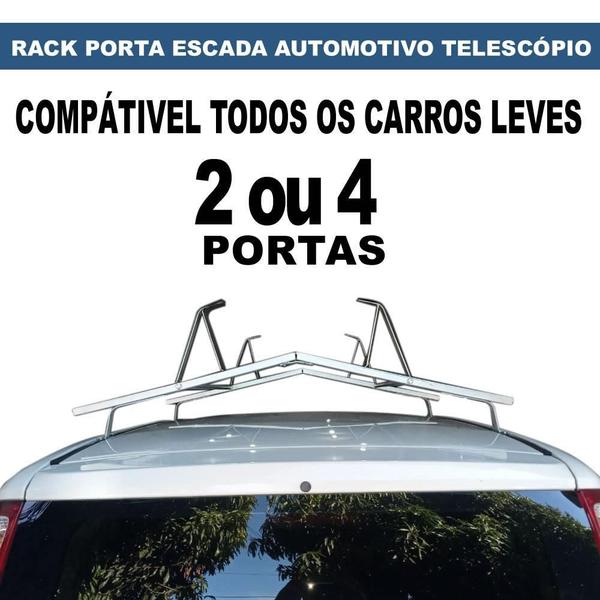 Imagem de Rack Porta Escada Telescópio Universal Todos Carro 2 E 4 Pts