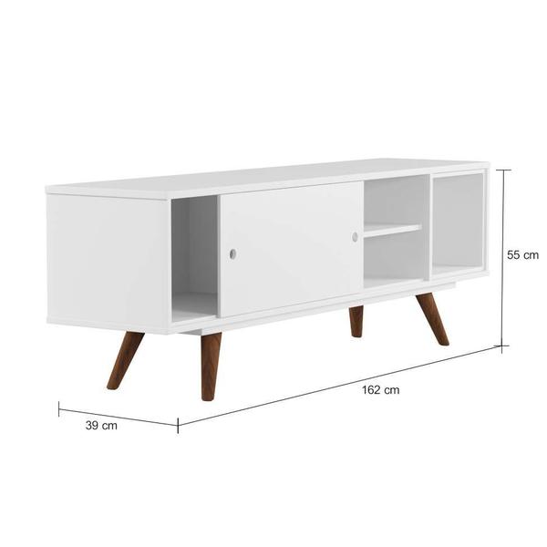 Imagem de Rack Retrô Bochum Branco 162 cm