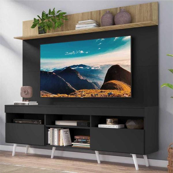 Rack Retrô com Painel TV 65" Madri Multimóveis V3371 Imagem de Rack Retrô com Painel TV 65" Madri Multimóveis V3371