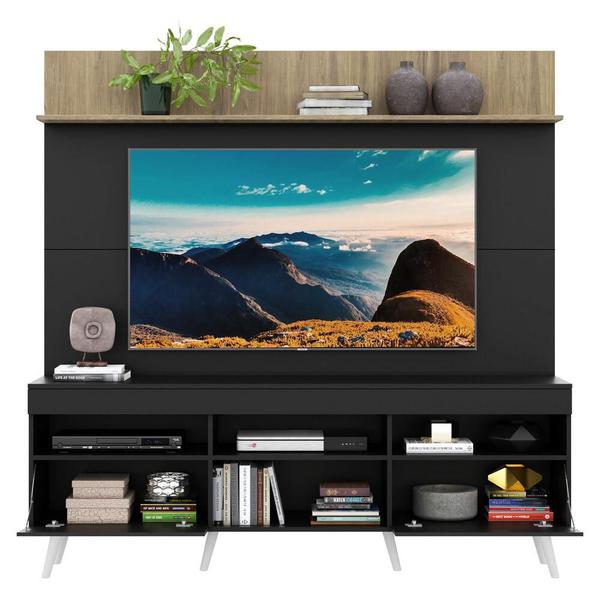 Rack Retrô com Painel TV 65" Madri Multimóveis V3371 Imagem de Rack Retrô com Painel TV 65" Madri Multimóveis V3371
