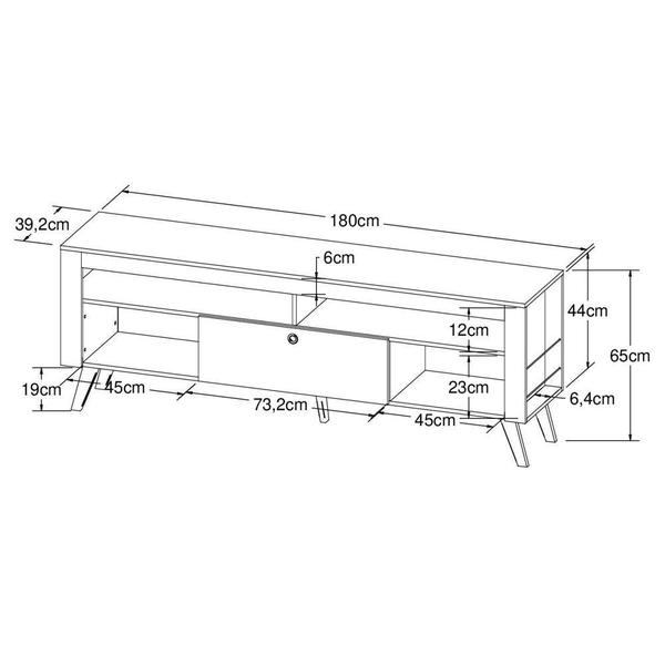 Imagem de Rack Retrô para TV até 60" 1,80m Toronto RA1800 Art in Móveis