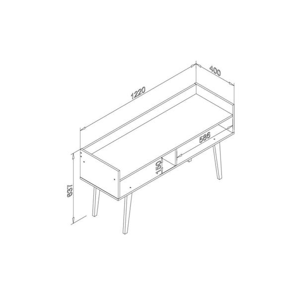 Imagem de Rack Retrô para TV de 46 com 2 Nichos Off White