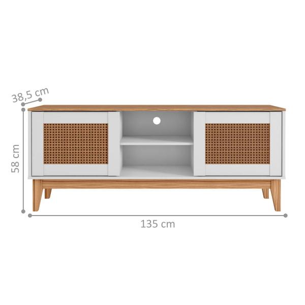 Imagem de Rack Retrô para TVs de até 40 Polegadas Gary Branco Noce 