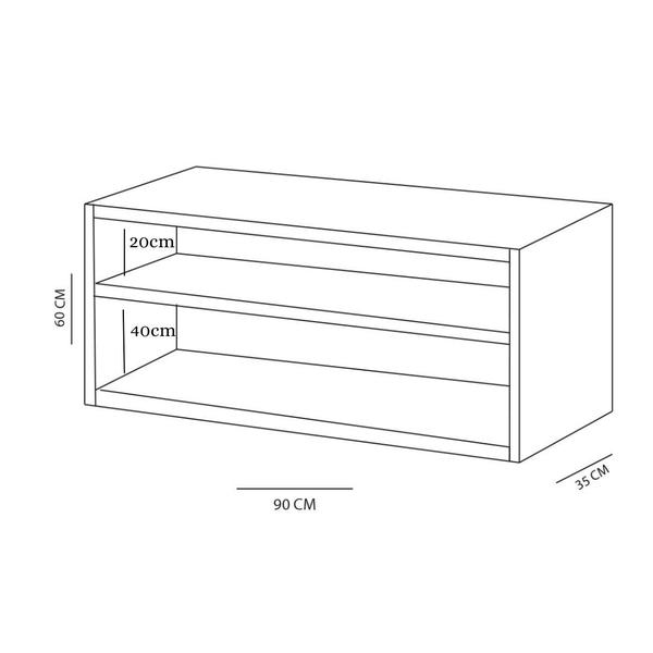 Imagem de Rack Sala Branco De Chão Para TV Ate 32 polegadas Em MDF