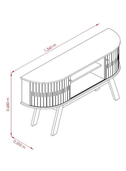 Imagem de Rack Silverstone Para TV até  65 Polegadas Calacata off White - Madetec