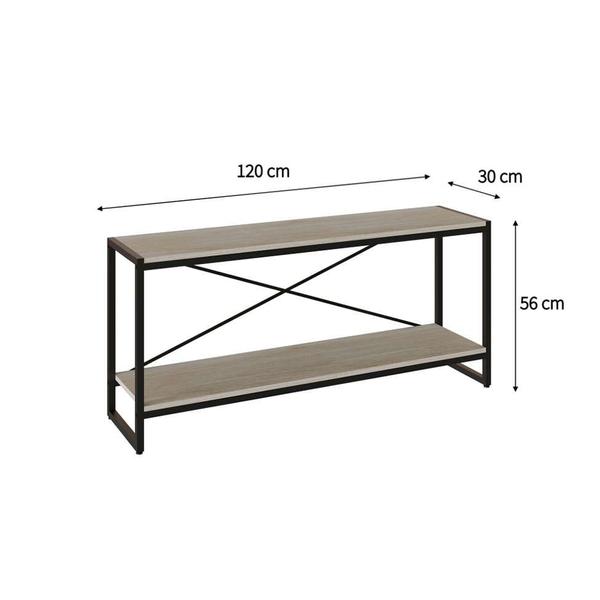 Rack Studio Snow e Preto 120 cm - Compace Imagem de Rack Studio Snow e Preto 120 cm
