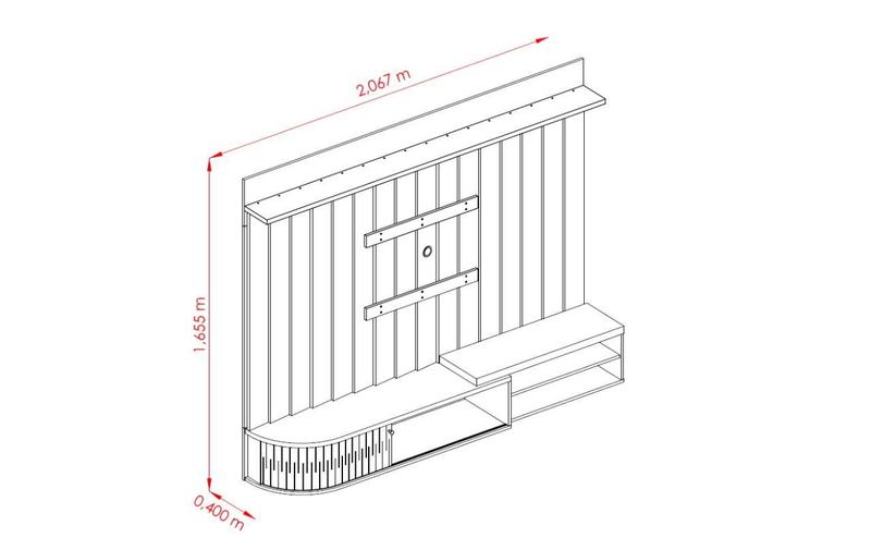 Imagem de Rack suspensa Ímola Para TV até 75 Polegadas - Cinamomo/Off White - Madetec