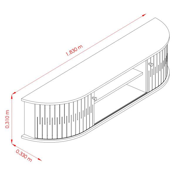 Imagem de Rack Suspenso Algarve TVs Até 75” Cinamomo Off White 289139 Madetec