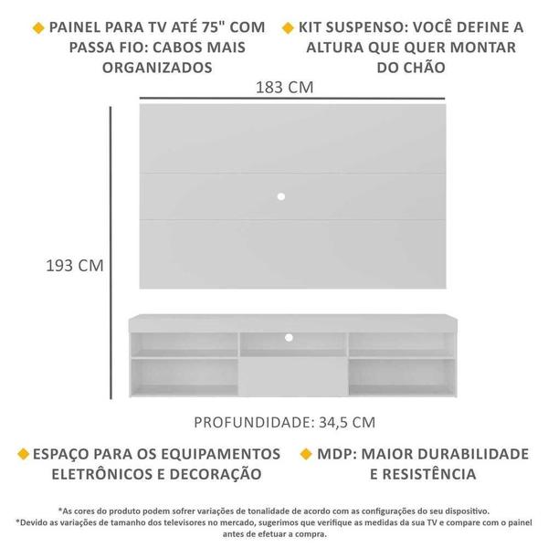 Imagem de Rack Suspenso com Painel TV até 75" Web Multimóveis V1048