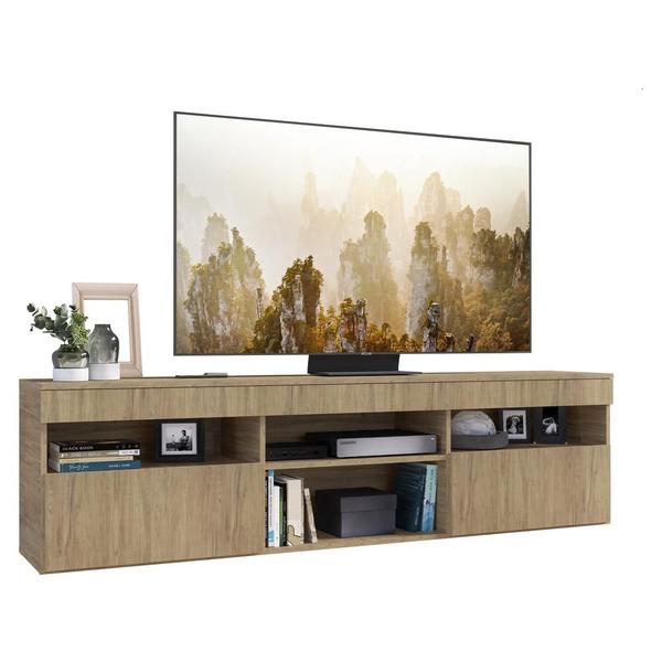 Imagem de Rack Suspenso para Tv até 65" Multimóveis Paris FG3326 com 2 Portas Rustic