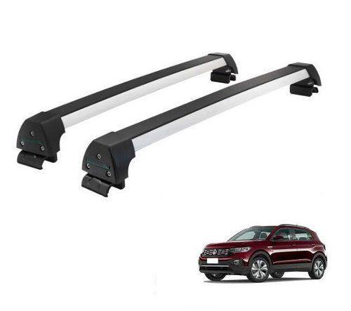 Imagem de Rack Teto Alumínio Prata Vw T-cross Com Longarina De Teto