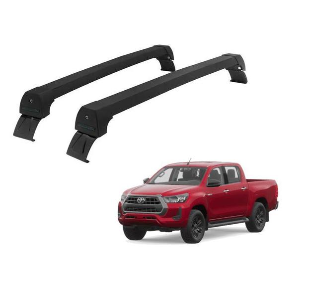 Imagem de Rack Teto Alumínio Preto Hilux 2017 em diante