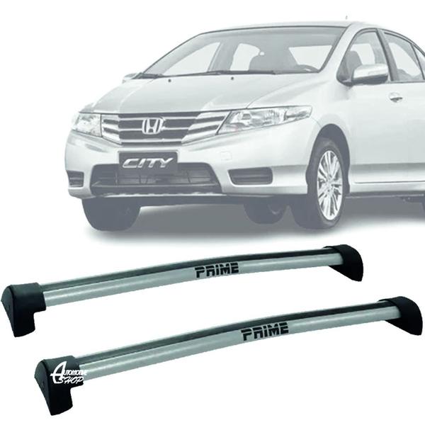 Imagem de Rack Teto Aluminio Prime Honda City 2008 a 2013 Prata PR040