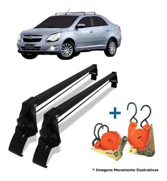 Rack Teto Bagageiro + 2 Cintas Cobalt 4 Portas 2011 A 2019 - Vhip Imagem de Rack Teto Bagageiro + 2 Cintas Cobalt 4 Portas 2011 A 2019