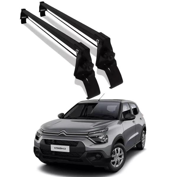 Imagem de Rack Teto Citroen C3 2022 A 2024 Fixado Entre Portas Preto