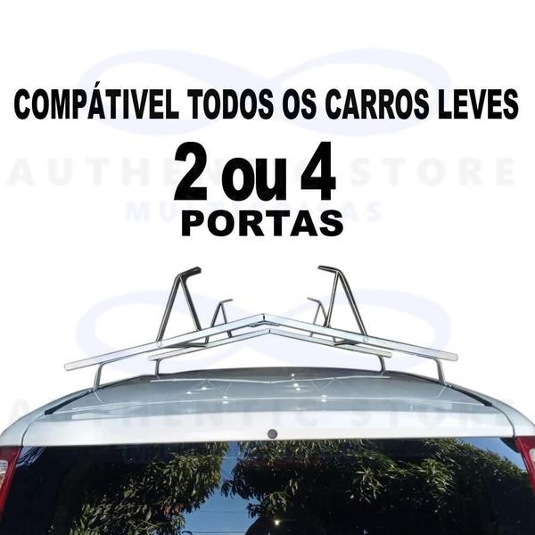 Imagem de Rack Teto Escada Universal Todos Os Carros + 1 Trava Seg