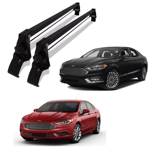 Imagem de Rack Teto Ford Fusion 2013 A 2019 Fixado Entre Portas Preto