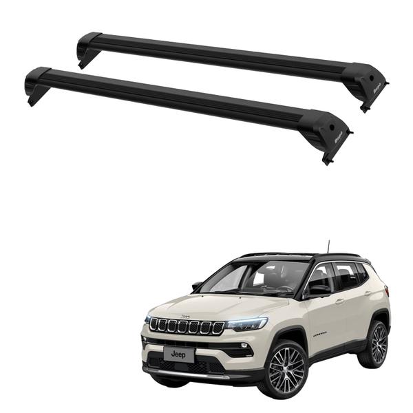 Imagem de Rack Teto Jeep Compass 2017 2018 2019 2020 Alum. Preto