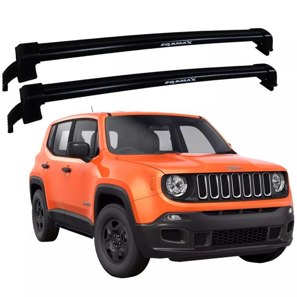 Imagem de Rack Teto Jeep Renegade 2015 16 17 18 19 Bagageiro Eqmax Preto