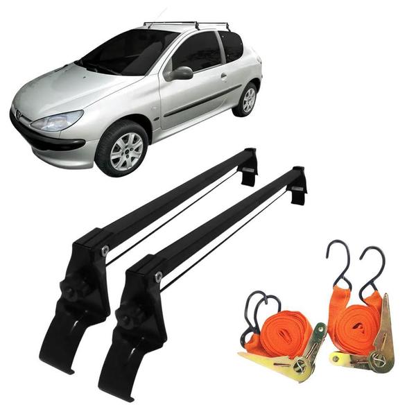 Rack Teto Peugeot 2 Pts 206 E 207 99 A 15 + 2 Cintas Catraca - Vhip Imagem de Rack Teto Peugeot 2 Pts 206 E 207 99 A 15 + 2 Cintas Catraca